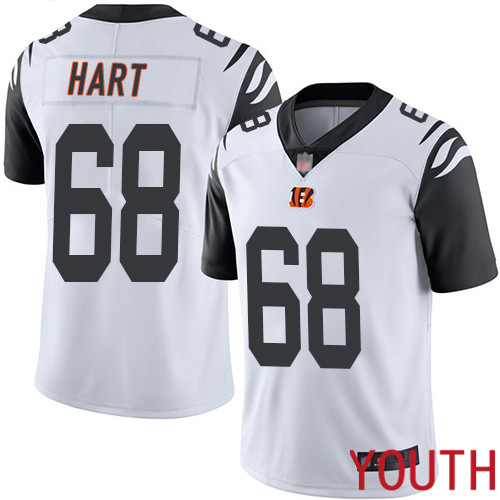 Cincinnati Bengals Limited White Youth Bobby Hart Jersey NFL Footballl #68 Rush Vapor Untouchable